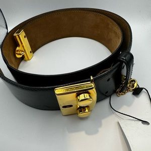Black Vintage 90’s Moschino Belt Size small 4-6